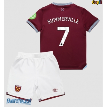 West Ham United Crysencio Summerville #7 Echipament de Fotbal Replică 2025-26 Copii Acasa (+ Șorturi)